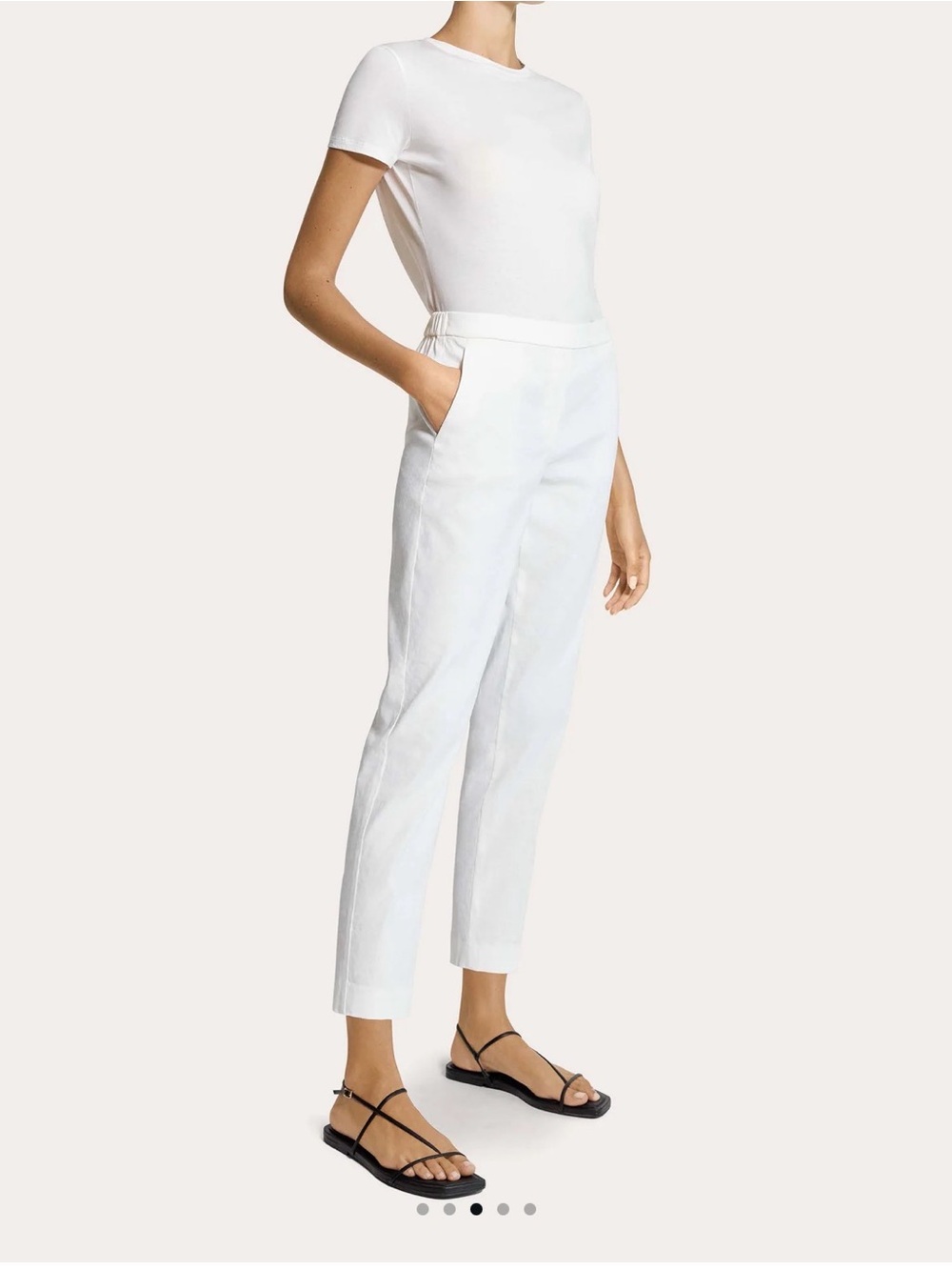 Theory‎ Good Linen Trecca Size 2 White Eco Crunch